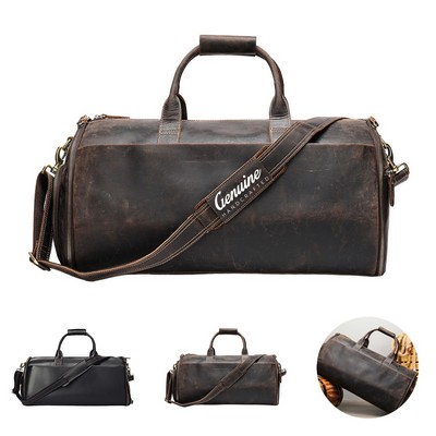 Leather Garment Duffel Bag