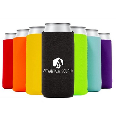 12 Oz. Slim Can Cooler Collapsible Neoprene Drink Insulator